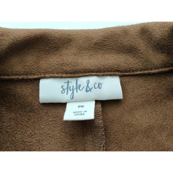 Style & Co Womens Moto Jacket Petite Small PS - Picture 10 of 12